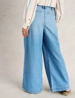 WHITE STUFF Lyocell Blend Mid Rise Wide Leg Jeans 14 WHITE STUFF Lyocell Blend Mid Rise Wide Leg Jeans -Cyberjammies Store lyocell blend mid rise wide leg jeans 6