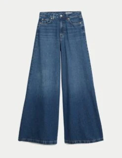 Lyocell™ Blend Wide Palazzo Leg Jeans -Cyberjammies Store lyocell blend wide leg jeans