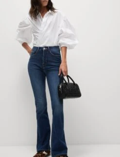 Magic Shaping High Waisted Slim Flare Jeans -Cyberjammies Store magic shaping high waisted slim flare jeans 14