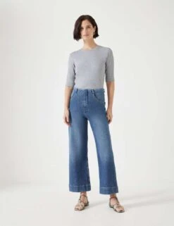Marla High Waisted Straight Leg Cropped Jeans -Cyberjammies Store maria high waisted straight leg cropped jeans 8