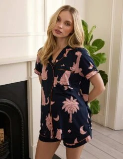 Maternity Cotton Rich Printed Shortie Set -Cyberjammies Store maternity cotton rich printed shortie set 6