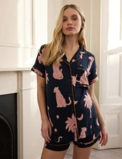 Maternity Cotton Rich Printed Shortie Set -Cyberjammies Store maternity cotton rich printed shortie set 9