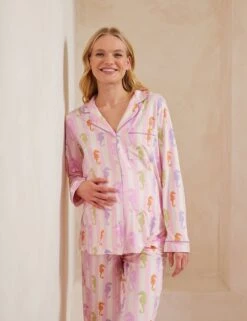 Maternity Jersey Seahorse Revere Pyjama Set 17 Maternity Jersey Seahorse Revere Pyjama Set -Cyberjammies Store maternity jersey seahorse revere pyjama set 7