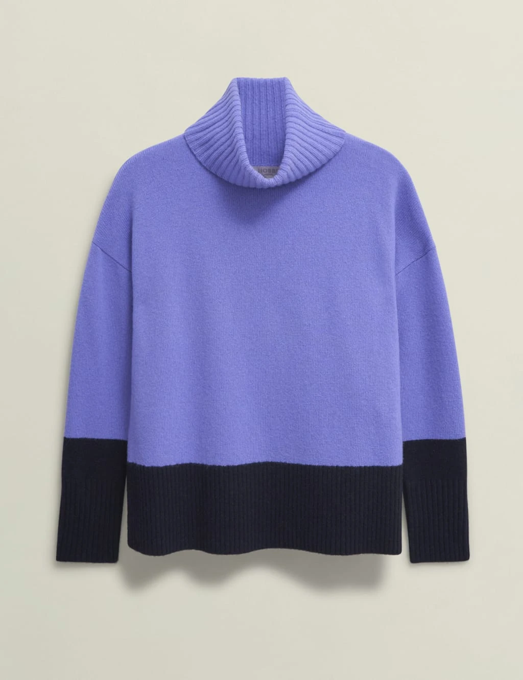 Merino Wool Rich Colour Block Roll Neck Jumper 8 Merino Wool Rich Colour Block Roll Neck Jumper - Image 8