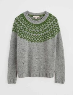 Merino Wool Rich Fair Isle Relaxed Jumper -Cyberjammies Store merino wool rich fair isle relaxed jumper 4