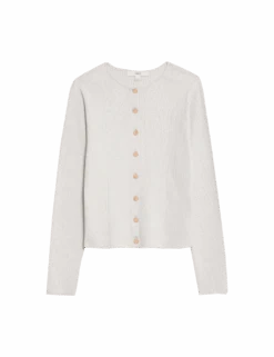 Metallic Crew Neck Slim Fit Cardigan -Cyberjammies Store metallic crew neck slim fit cardigan 1