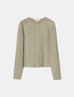 Metallic Crew Neck Slim Fit Cardigan -Cyberjammies Store metallic crew neck slim fit cardigan 7