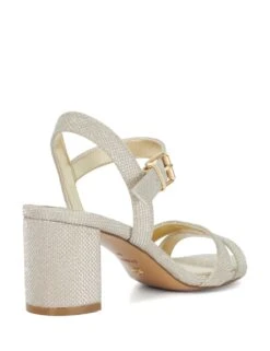 Dune London Metallic Strappy Block Heel Sandals -Cyberjammies Store metallic strappy block heel sandals 9