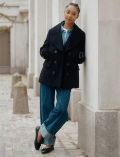 Mid Rise Pintuck Wide Leg Turn Up Jeans -Cyberjammies Store mid rise pintuck wide leg turn up jeans 7