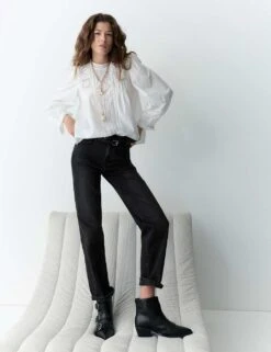 Mid Rise Straight Leg Ankle Grazer Jeans -Cyberjammies Store mid rise straight leg ankle grazer jeans 13