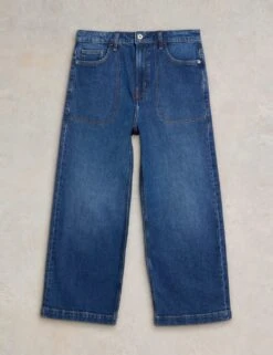 WHITE STUFF Mid Rise Wide Leg Cropped Jeans -Cyberjammies Store mid rise wide leg cropped jeans 6