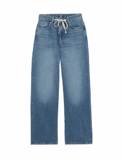 Mid Rise Wide Leg Jeans With Lyocell -Cyberjammies Store mid rise wide leg jeans with lyocell 1