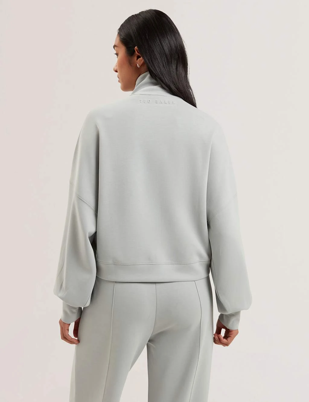 Ted Baker Modal Blend Textured Zip Up Sweatshirt 5 Ted Baker Modal Blend Textured Zip Up Sweatshirt - Image 5