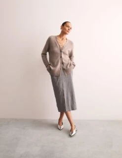 Jaeger Mohair Blend V-Neck Button Through Cardigan 30 Jaeger Mohair Blend V-Neck Button Through Cardigan -Cyberjammies Store mohair blend v neck button through cardigan 10