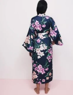 The Floral Print Wrap -Cyberjammies Store overboard floral print satin wrap 4