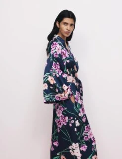 The Floral Print Wrap -Cyberjammies Store overboard floral print satin wrap 5