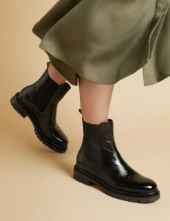 Jones Bootmaker Patent Leather Chelsea Ankle Boots -Cyberjammies Store patent leather chelsea ankle boots 10