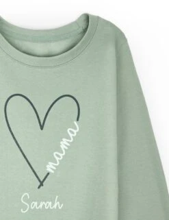 Personalised Ladies Mama Heart Sweatshirt -Cyberjammies Store personalised ladies mama heart sweatshirt 4