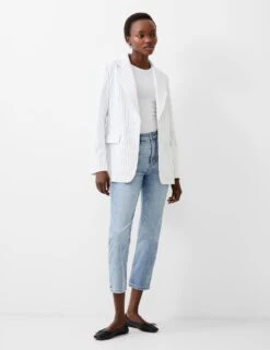 French Connection Pinstripe Single Breasted Blazer -Cyberjammies Store pinstripe single breasted blazer 4