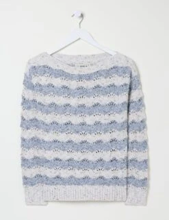 Pointelle Striped Slash Neck Jumper -Cyberjammies Store pointelle striped slash neck jumper 9