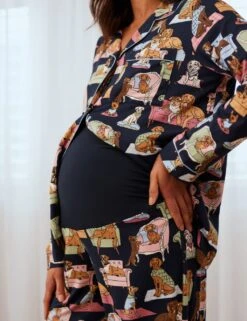 Maternity Dog Print Pyjama Set -Cyberjammies Store print pyjama set 1