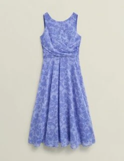 Printed Round Neck Midi Skater Dress -Cyberjammies Store printed round neck midi skater dress 9