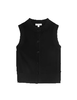 Pure Cashmere Button Through Knitted Vest -Cyberjammies Store pure cashmere button through knitted vest 1