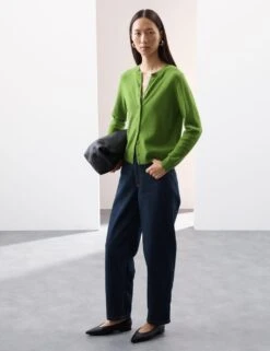 Pure Cashmere Crew Neck Relaxed Cardigan -Cyberjammies Store pure cashmere crew neck relaxed cardigan 9