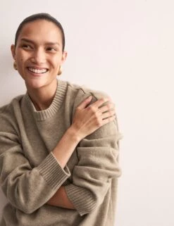 Jaeger Pure Cashmere Crew Neck Relaxed Jumper -Cyberjammies Store pure cashmere crew neck relaxed jumper 11