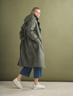 Pure Cotton Belted Double Breasted Trench Coat -Cyberjammies Store pure cotton belted double breasted trench coat 11