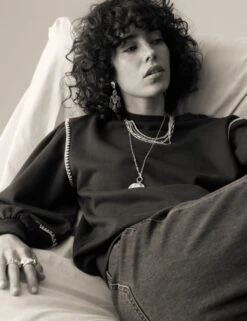 Pure Cotton Blouson Sleeve Sweatshirt -Cyberjammies Store pure cotton blouson sleeve sweatshirt 7