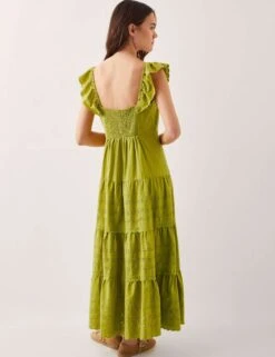 MONSOON Pure Cotton Broderie Square Neck Tiered Dress -Cyberjammies Store pure cotton broderie square neck tiered dress 6