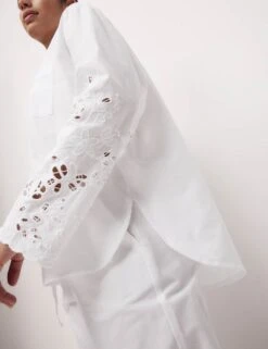 Pure Cotton Broderie Trim Pyjama Set -Cyberjammies Store pure cotton broderie trim pyjama set 6