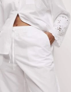 Pure Cotton Broderie Trim Pyjama Set -Cyberjammies Store pure cotton broderie trim pyjama set 7