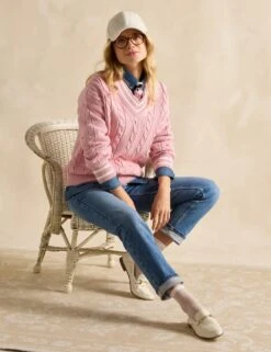 Joules Pure Cotton Cable Knit Jumper -Cyberjammies Store pure cotton cable knit jumper 10