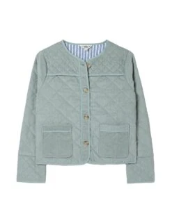 Pure Cotton Cord Quilted Bomber Jacket -Cyberjammies Store pure cotton cord quilted bomber jacket 5