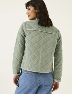 Pure Cotton Cord Quilted Bomber Jacket -Cyberjammies Store pure cotton cord quilted bomber jacket 7