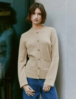 Pure Cotton Crew Neck Fitted Cardigan -Cyberjammies Store pure cotton crew neck fitted cardigan 6