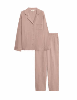 Pure Cotton Dobby Muslin Revere Pyjama Set -Cyberjammies Store pure cotton dobby muslin revere pyjama set 1