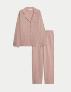 Pure Cotton Dobby Muslin Revere Pyjama Set -Cyberjammies Store pure cotton dobby muslin revere pyjama set 10