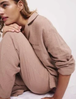 Pure Cotton Dobby Muslin Revere Pyjama Set -Cyberjammies Store pure cotton dobby muslin revere pyjama set 11