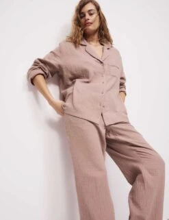 Pure Cotton Dobby Muslin Revere Pyjama Set -Cyberjammies Store pure cotton dobby muslin revere pyjama set 14