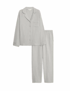 Pure Cotton Dobby Muslin Revere Pyjama Set -Cyberjammies Store pure cotton dobby muslin revere pyjama set