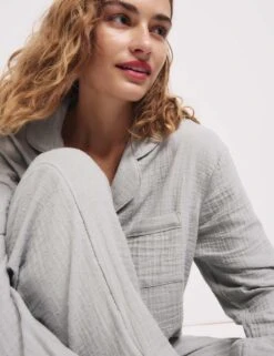 Pure Cotton Dobby Muslin Revere Pyjama Set -Cyberjammies Store pure cotton dobby muslin revere pyjama set 8