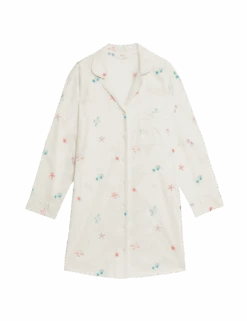 Pure Cotton Embroidered Nightshirt -Cyberjammies Store pure cotton embroidered nightshirt