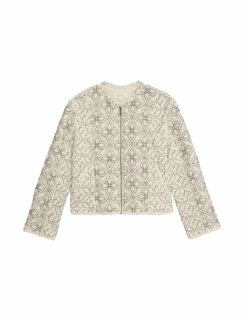 Pure Cotton Embroidered Quilted Jacket -Cyberjammies Store pure cotton embroidered quilted jacket