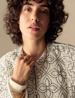 Pure Cotton Embroidered Quilted Jacket -Cyberjammies Store pure cotton embroidered quilted jacket 7