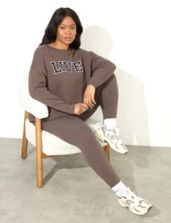 Pure Cotton Embroidered Relaxed Sweatshirt 19 Pure Cotton Embroidered Relaxed Sweatshirt -Cyberjammies Store pure cotton embroidered relaxed sweatshirt 9