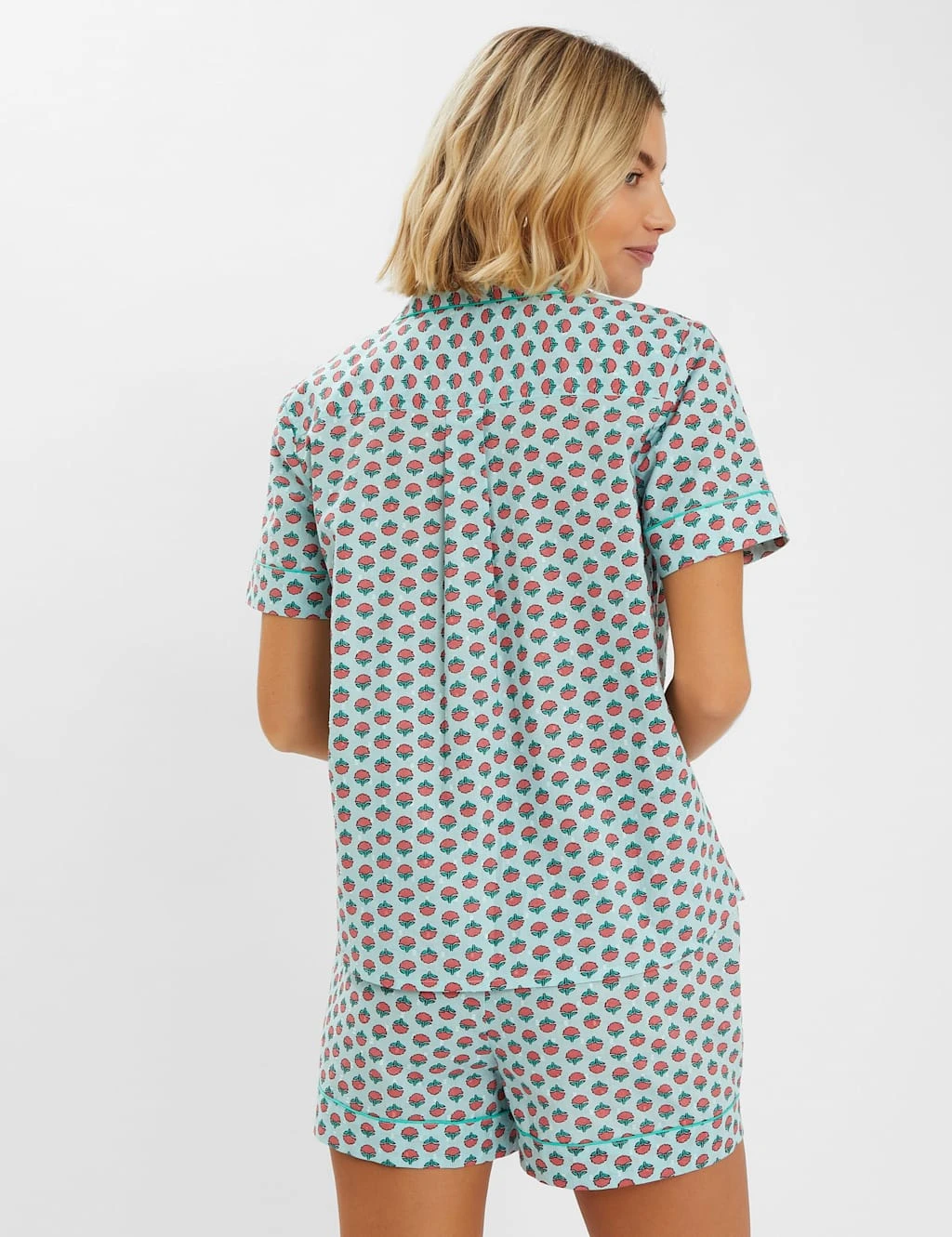 Accessorize Pure Cotton Fan Print Shortie Set 6 Accessorize Pure Cotton Fan Print Shortie Set - Image 6