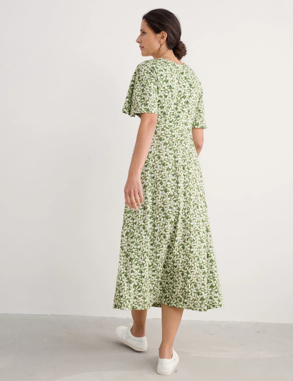 Pure Cotton Floral Maxi Waisted Dress 7 Pure Cotton Floral Maxi Waisted Dress - Image 7